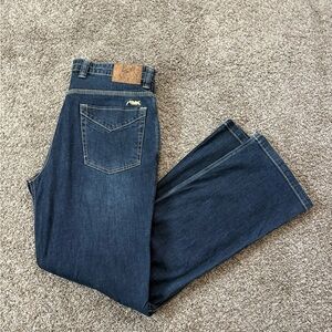 Mountain Khakis Jeans Mens Size 35x32 Logos Straight Medium Blue 5 pockets